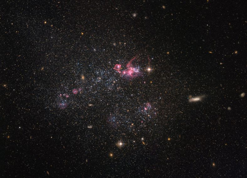 4月1日公布照片中，哈勃望远镜捕捉到110万光年外的矮星系UGC 4459，位于大熊座内。不少著名的星系也都位于大熊座内，如风车星系（M101）,猫头鹰星云（M97）,以及梅西耶天体M81,M82。 