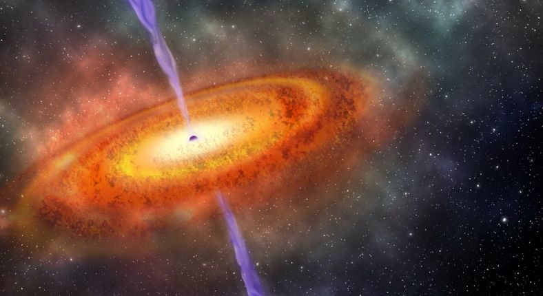 迄今最遥远的超大质量黑洞概念图