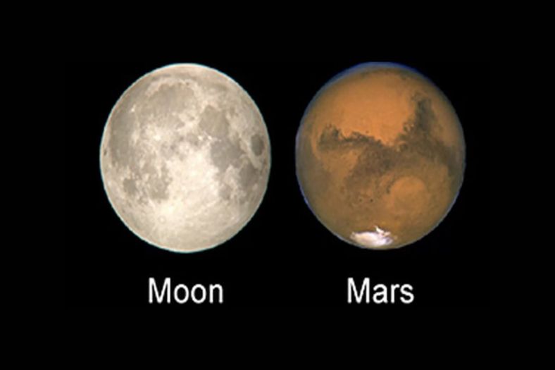火星将和月亮看起来一般大？注意：这是谣言！