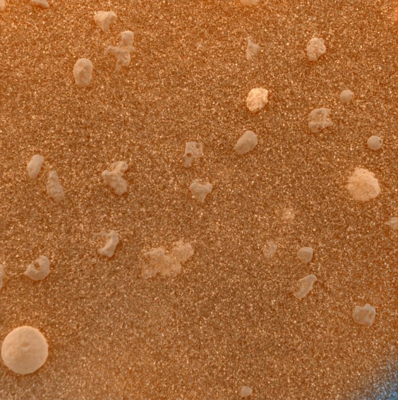 “机遇号”拍下的火星泥土的显微照片