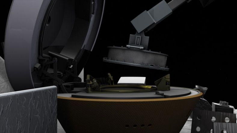 冥王号将采用盘放入返回舱的效果图
