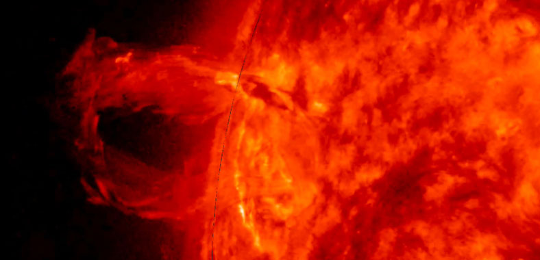12秒视频揭示太阳喷射日珥壮观过程