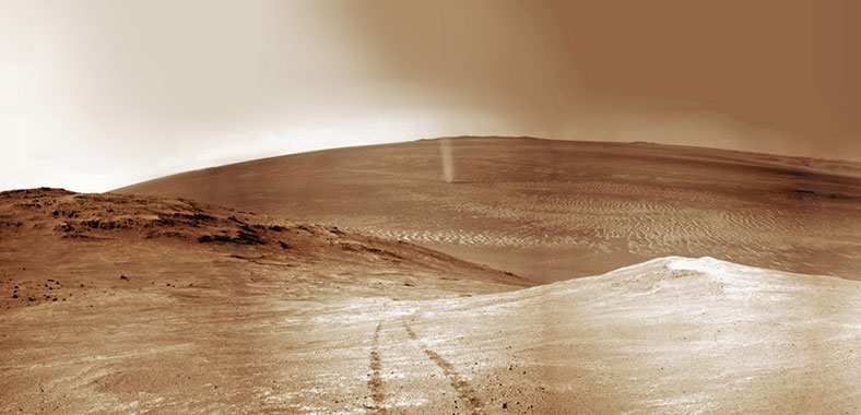 机遇号拍到火星尘卷风 NASA称那是它最好的朋友