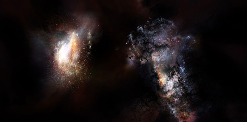 这是暗物质包围的宇宙早期恒星工厂：每年孕育恒星相当2900个太阳质量