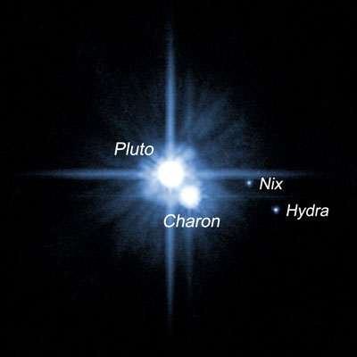 冥王星和她的两颗卫星