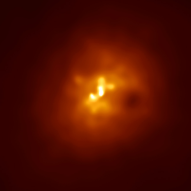 星系团Abell 2597内的巨大空洞