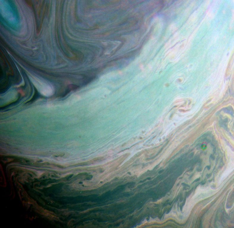 水彩般的土星大气红外照片