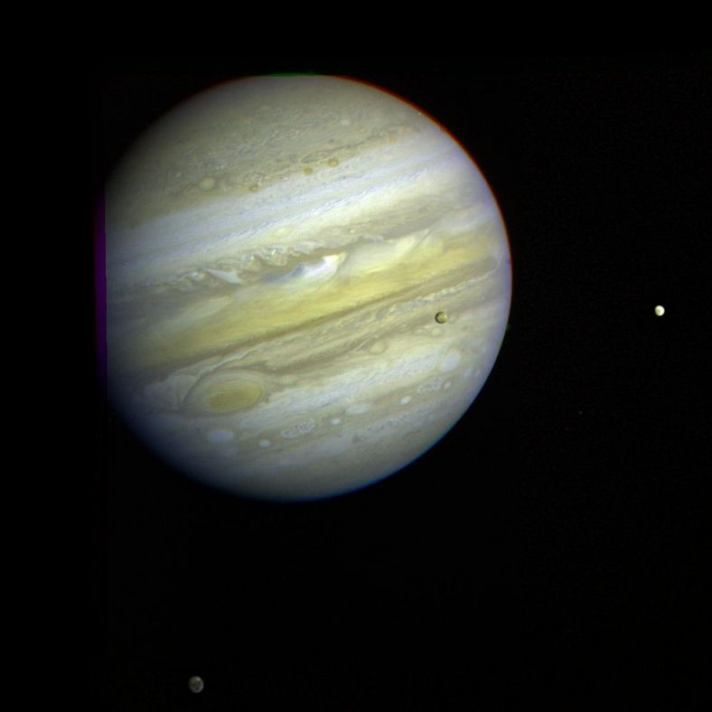 木星和三颗伽利略卫星（伽利略号摄）