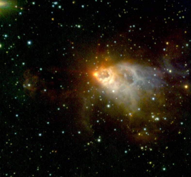 AFGL 2591：一颗大质量恒星的表演