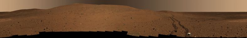 火星上的名为Husband的小山坡全景照片