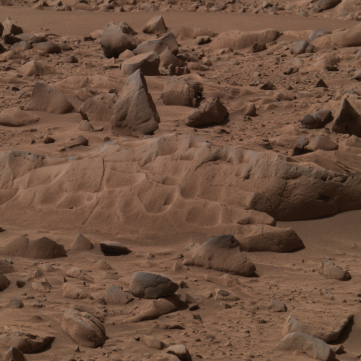“勇气号”开洞前的火星岩石Mazatzal