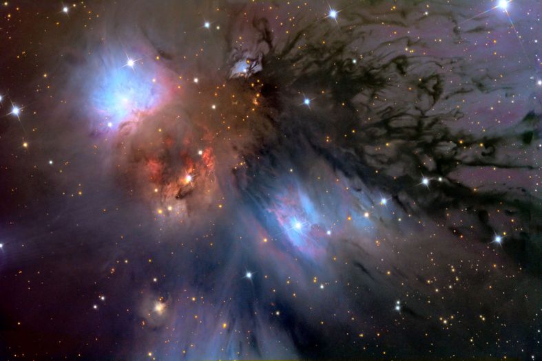 NGC 2170: 带着反射尘埃云的宇宙静物画