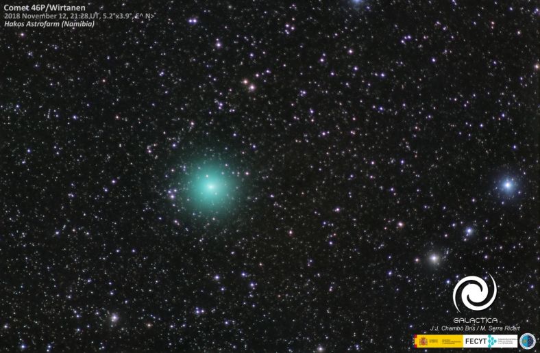纳米比亚上空的46P彗星