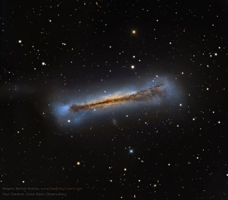NGC 3628：侧向的螺旋星系