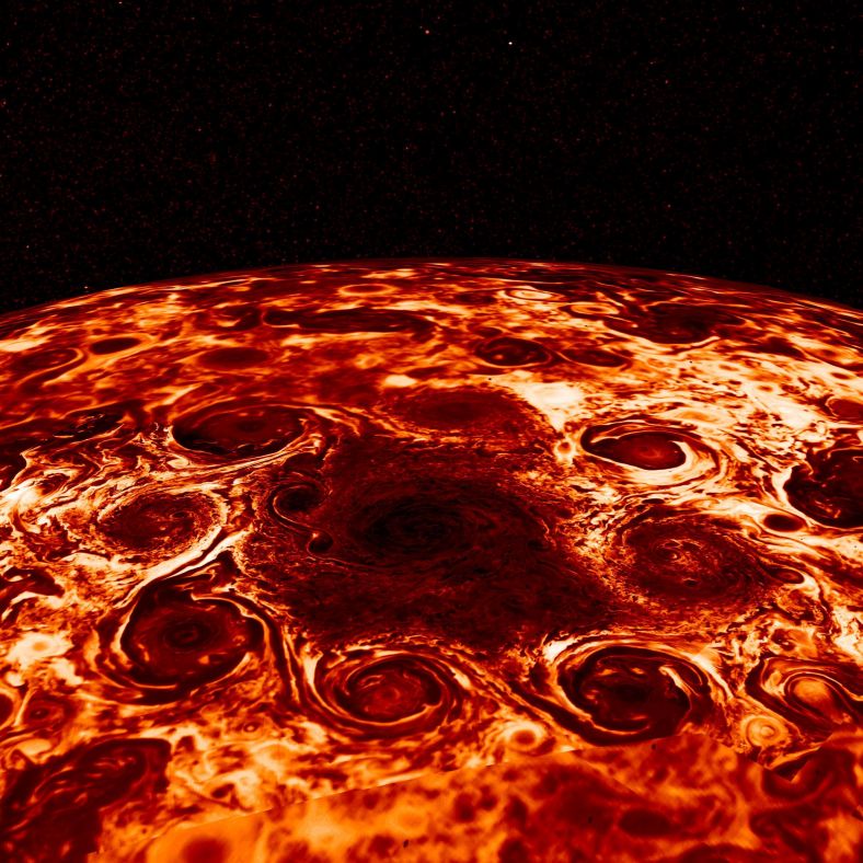 木星北极的飓风系统