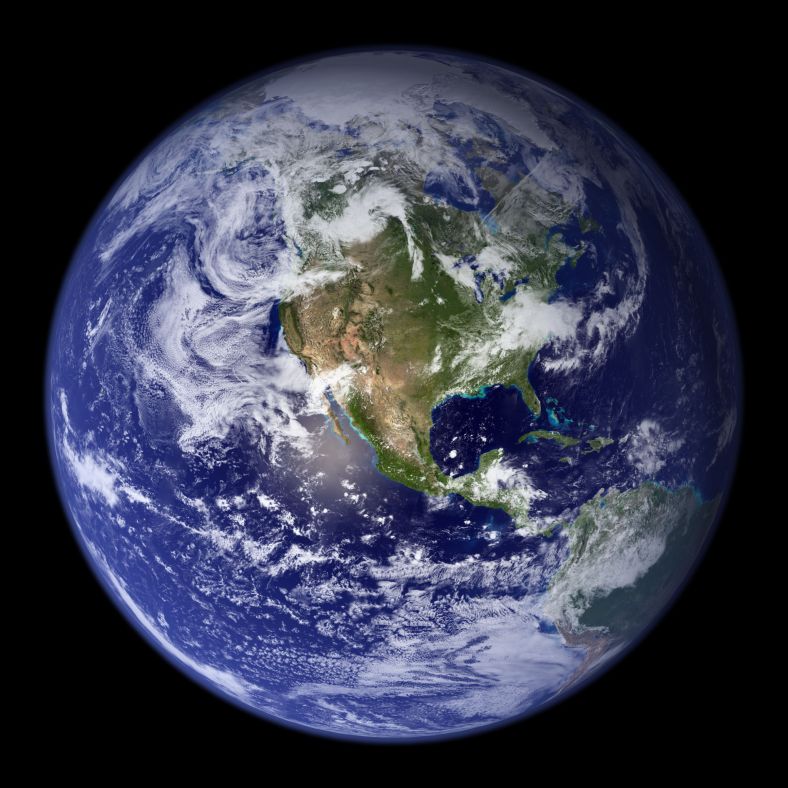 由NASA提供的地球真彩照片