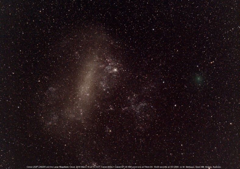 252P/ LINEAR彗星与大麦云（澳大利亚）