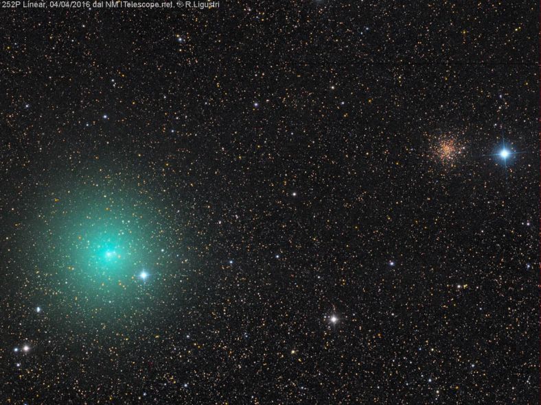 绿色彗星252P靠近NGC 6366（美国新墨西哥州）