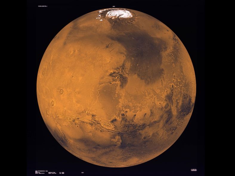 海盗1号轨道器拍摄的火星
