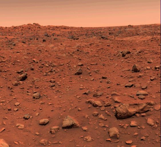 首张火星表面彩色照片